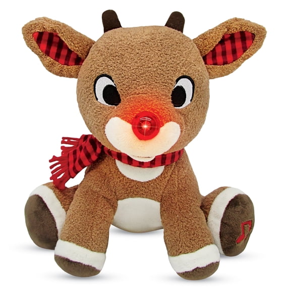 Musical Fidget Rudolph Collections Etc, Plush Rudolph with Music and Lights, 10