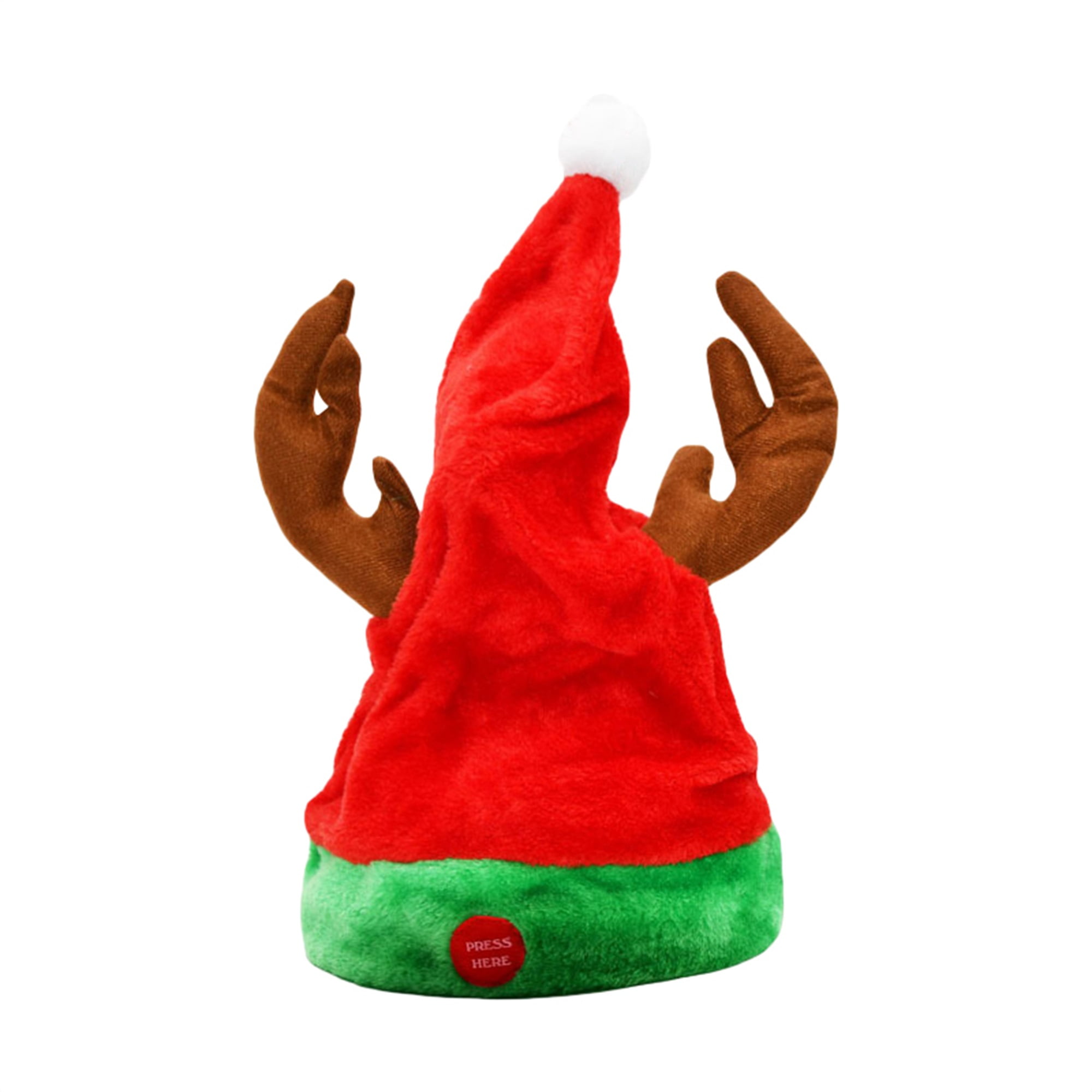 Plush Santa Hat Singing and Dancing, Funny Christmas Hats for Kids