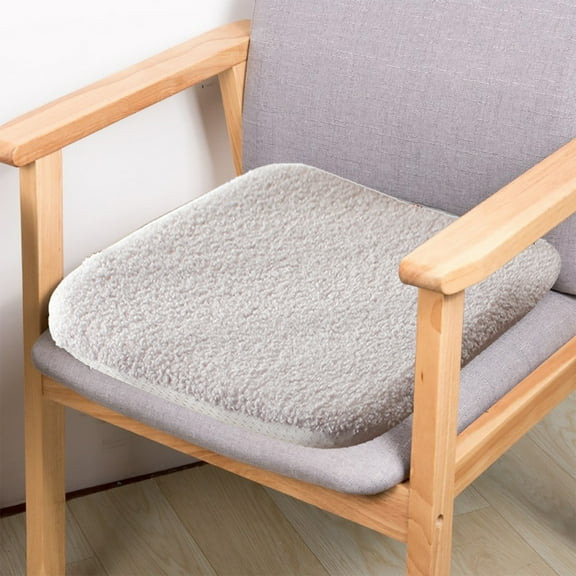 Plush Seat Cushion for Home Dining Chair Office Chair Car | Thick Warm Padding | Soft Polyester Fabric | 13.4x9.4x1.6 in | Four Color Options | Portable Support