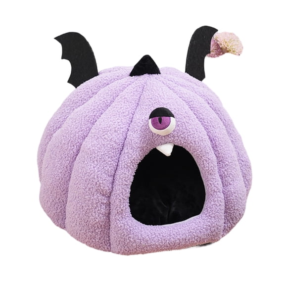 Plush Semi-Enclosed Pet Bed for Dogs and Cats, Warm and Cozy Indoor Bed, Comfortable Sleeping Pod for Small to Medium Pets