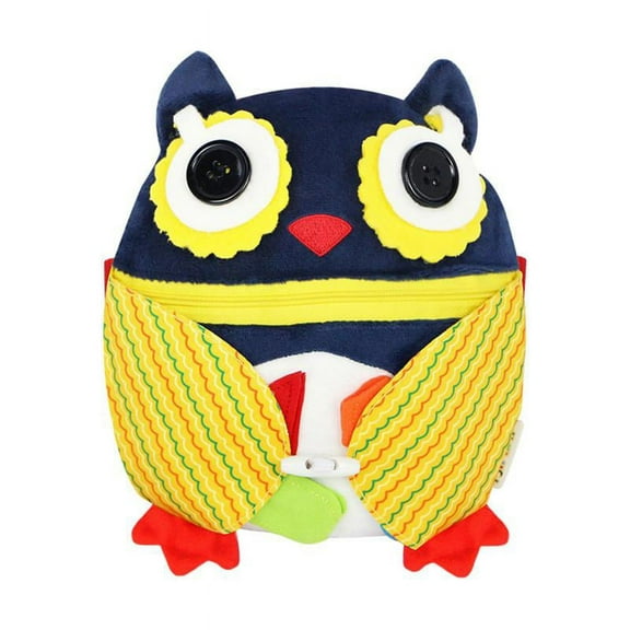 Plush Sensory Buckle Learning Toy Animal Shape Busy Toy Development Montessori Preschool Cute for Boys Girls Infants Toddlers Kids