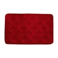 thumbnail image 1 of Plush Shag Carpet Mat Burgundy 24x16 Inch Thickened Absorbent Non-Slip Rug for Bathroom Bedroom Entrance Machine Washable Soft, 1 of 6
