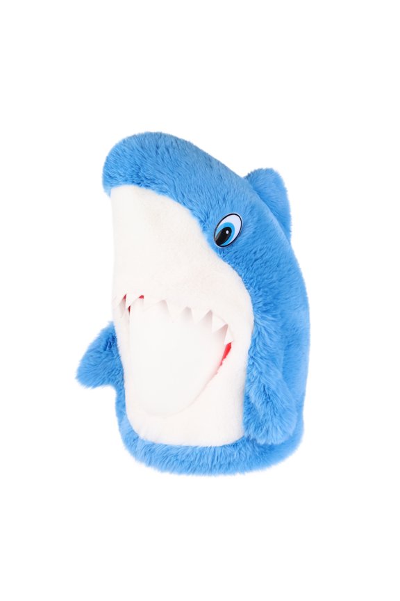 Plush Shark Head Mask, Funny Cartoon Shark Full Head Costume Hat, Cosplay Party Photo Booth Prop for Halloween Carnival Stage Performance Novelty Dress-up Accessory