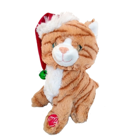 Plush Silly Wild Cat Kitten Spinning Flopping to Christmas Songs