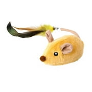 Plush Smart Interactive Cat Toy Electric Mouse with Feather Tail - USB Rechargeable, Automatic Moving Design - for Indoor Cats, Kittens, Playtime, Exercise, Mental Stimulation