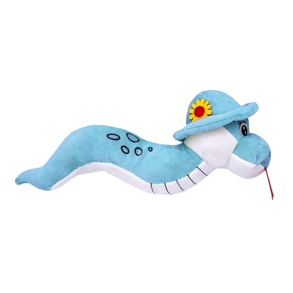 Plush Snake Stuffed Animal Toy, Soft Cuddly Plushie Hugger Toy for Boys & Girls, Gifts for Kids or Girlfriend, 13.8x5.5 Inches (Blue)