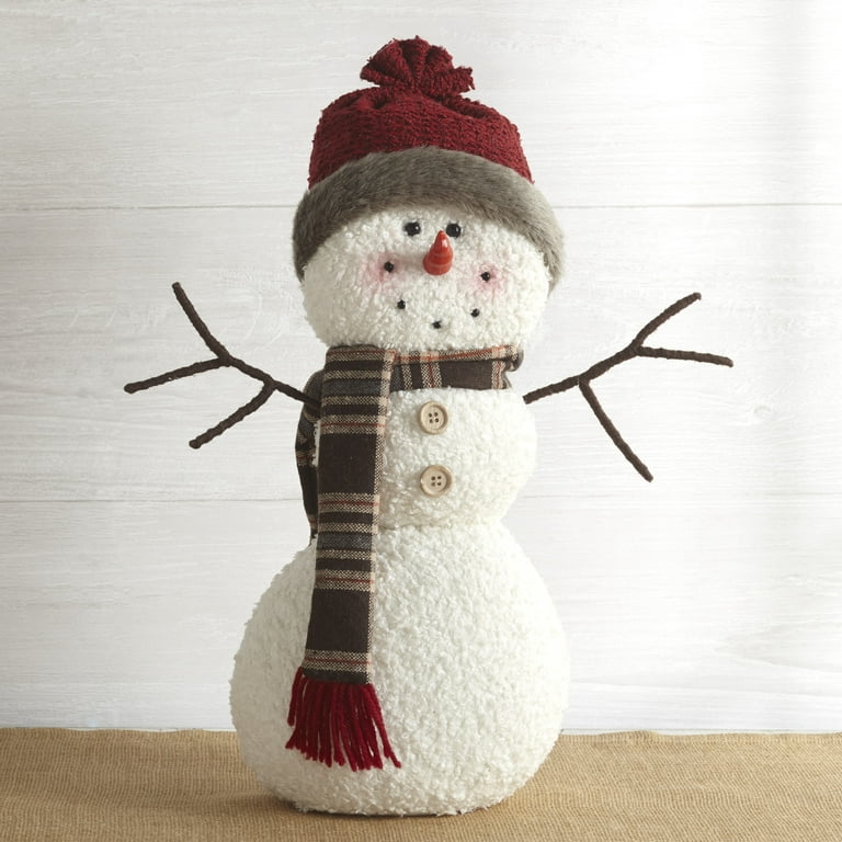 Standing Snowman Decor with scarf &top hat table/ shelf sitter 7 Winter  decor