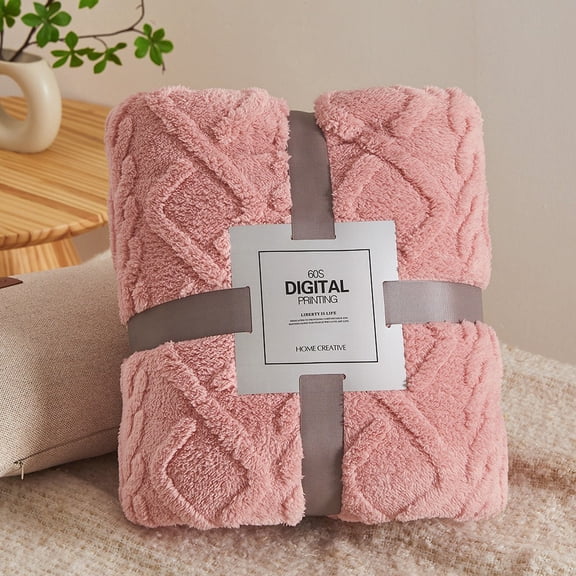 Plush Soft Blanket Bed Blanket Ruby (100*150Cm),Thickened Sofa Blanket Plush Soft Bed Blanket Thick Wool Warm Blanket For Autumn And Winter Air Conditioning Blanket Coral Blanket