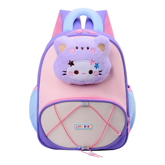 Plush Soft Cartoon School Backpack for Students, Large Capacity Daypack with Adjustable Straps, Cute Animal Design Lightweight Bookbag for Campus, Wonderful Back to School Gift