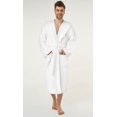 thumbnail image 1 of Plush Soft Warm, Robe for Mens Terry Turkish Bathrobe Cotton Towel Robe, Comfy Men's Robe Long Hooded Adult for Hot Tub Shower - White - XXL, 1 of 1
