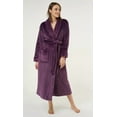 thumbnail image 1 of Plush Soft Warm, Robe for Women Fleece Bathrobe for Women, Comfy Women's Robe Long - Shawl - Adult Sleepwear Loungewear - Purple - X-Large, 1 of 3