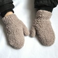 thumbnail image 1 of Plush Soft Winter Gloves, Warm Fleece Lined Mittens with Elastic Wrist, Comfortable Full Finger Cold Weather Gloves, 6 Color Options for Babies and Kids Khaki, 1 of 4