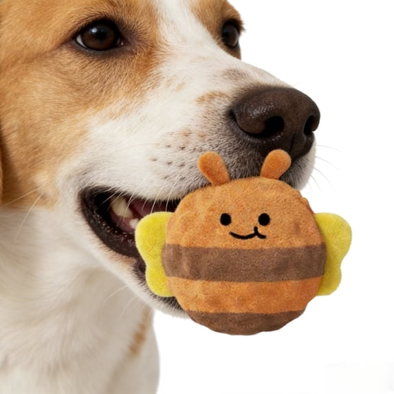 Plush Spiky Ball Dog Toy, 2026 New Interactive Dog Toys, Jumping Squeaky Chew Toy Ball with Soft Durable Fabric for Small Medium Large Dogs Puppy Teething Toys