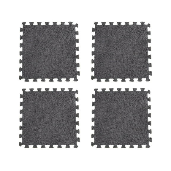 Plush Splicing Carpet for Bedroom - Thickened Foam Pad, Soft and Cozy Floor Mat, Versatile Home Use Rug(Gray)