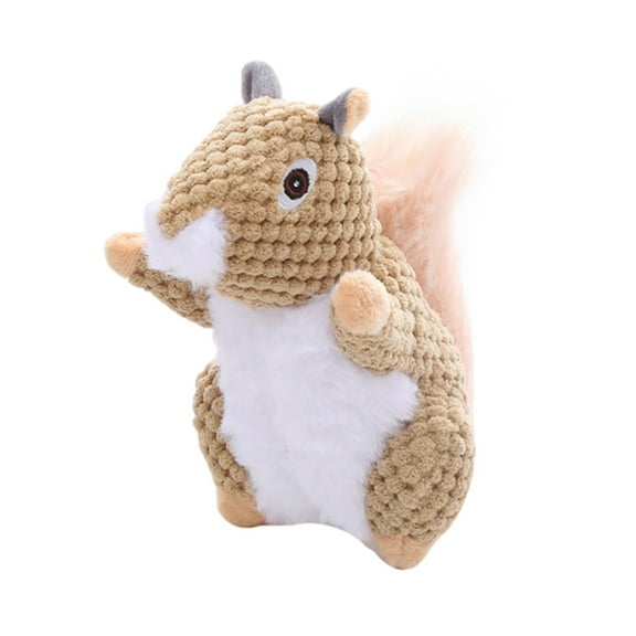 Plush Squeaker Dog Toys, Pet Chew Toys Dog Plush, Squirrel Animal Toys Interactive Toys Teething Toys For Puppies