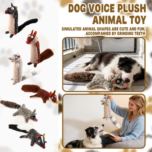 Plush Squeaky Chew Resistant Interactive Dog Cat Toy - With Built-In Squeaker, Durable Stitching, Soft Plush Material For Engaging Play - For Puppies, Kittens, Small Medium Dogs,