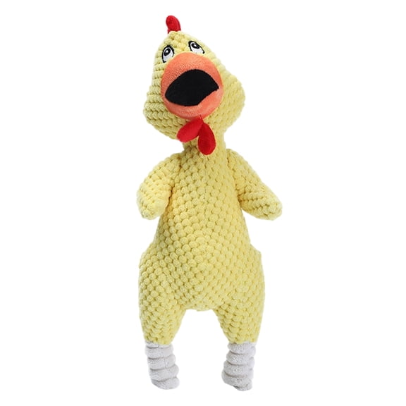Plush Squeaky Chicken Dog Toy, Pet Teeth Cleaning Chew Toy, Interactive Soft Puppy Toy, Sound Making Squeaker, Boredom Relief Play Accessory for Dogs, B