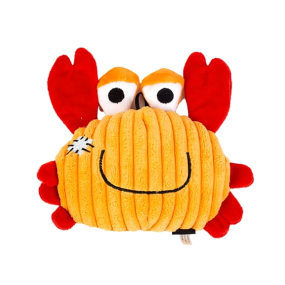 Plush Squeaky Toy For Dogs & Cats, Interactive Chew Toy With Sound, Durable Pet Chew Toy, Cute Crab Design Pet Toy, Fun Pet Teething Toy For Small To Medium Pets