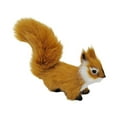 thumbnail image 1 of Plush Squirrel Ornament 12cm Xmas Decorative Holiday Party Squirrel Figurine brown, 1 of 8