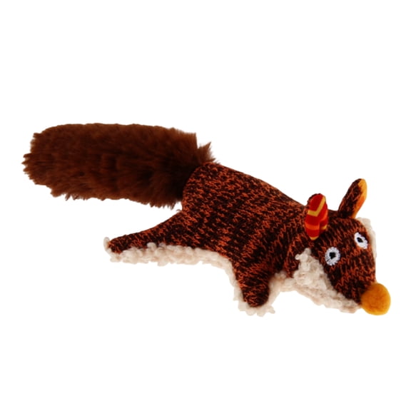 Plush Squirrel Pet Toy - Squeaky, Durable Soft Plushy Material with Built-in Squeaker for Playtime, Chew-Resistant Design - For Small to Medium Dogs, Indoor Play Sessions, Outdoor Play Sessions, Pupp