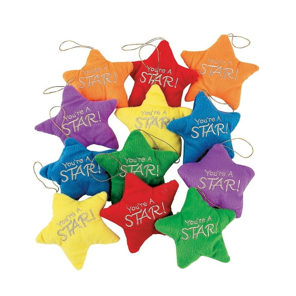 Plush Stars - Party Favors - 12 Pieces