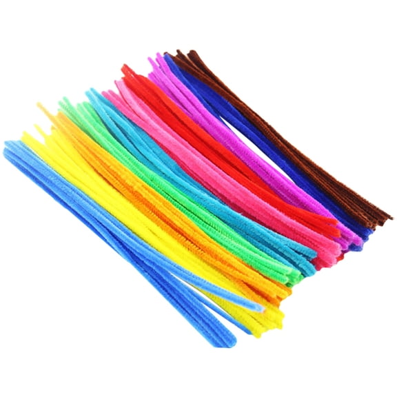 Plush Stick 100pcs Twisting Bar Chenille Stems Wire Pipe Kids Toys DIY Children Educational Toy Creative Handmade Craft Supplies