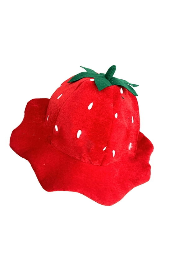 Plush Strawberry Fruit Hat Headgear Perfect for Parties Masquerade