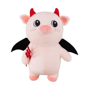 Plush Stuffed Animal Soft Doll with Devil Horns Wings Cute Cartoon Character Design for Home Decor Gift