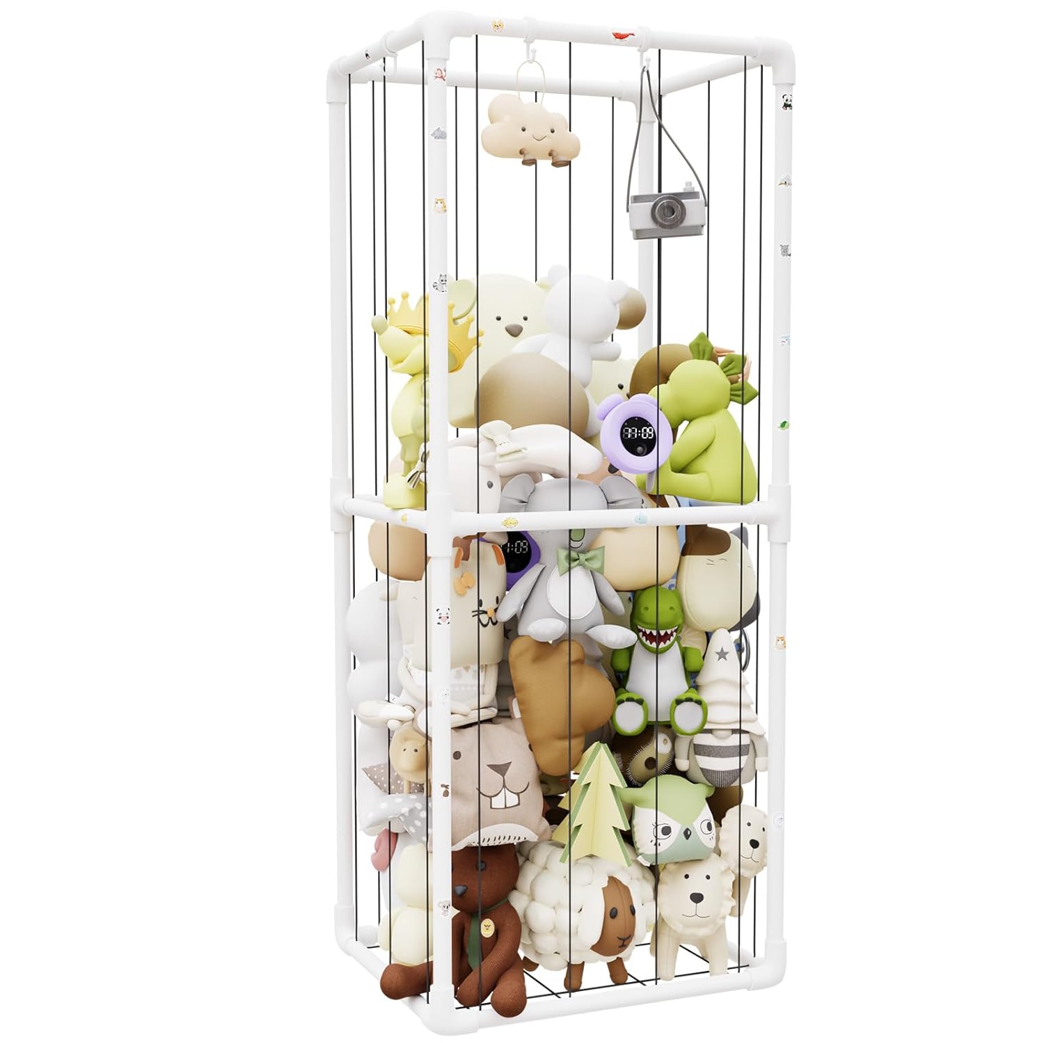 Plush Stuffed Animal Storage Zoo Holder Standing, Large Kids Toy