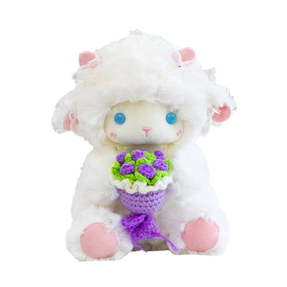 Plush Stuffed Animals, Easter Lamb Decor, 12 In, Hypoallergenic Fill, Handmade Details, Decorations for Bedroom, Stuffed Animals for Student, 1 Pc