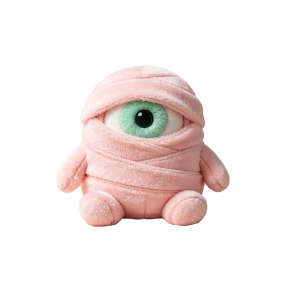 Plush Stuffed Animals Pink One-Eyed Mummy Design 12 Inch 1 Pack Soft Halloween Decor for Student Toddlers Home Display