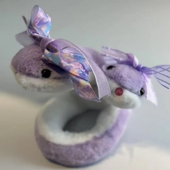 Plush Stuffed Animals, Plush Snake, Soft Plush, Plush, 9 Inch Bendable Wiggle Lavender Snake Doll Smooth Fuzzy Material for Gentle Snuggling and Small Space Displays