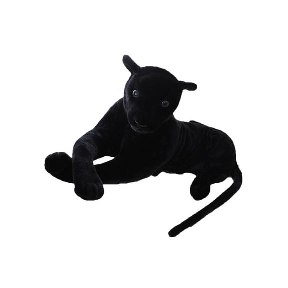 Plush Stuffed Black Leopard Gifts Infant Bed Nap Decoration for Doll Pillow Hugs PlushAn1ma1Cartoon Design Food Grade