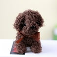 thumbnail image 1 of Plush Stuffed Doodle Dog Adorable Poodle Stuffed Animal Toys, Key Chain Ring Pendant Toys, Soft & Realistic Gift for Kids, 4.7 inch (Brown), 1 of 3