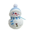 thumbnail image 1 of Plush Stuffed Snowman Toy, Soft Cuddly Animal Decoration For Home Parties And Children, Gift And Play Ornament, 1 of 5