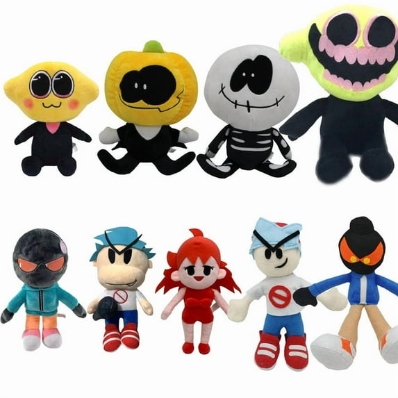 Plush Stuffed Toy 9pcs/lot Friday Night Funkin Plush Doll Skid Pump Friday Whitty Gf Bf Plush Soft Stuffed Plush Toys Children for gift Kids