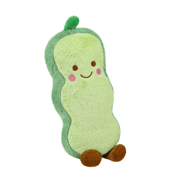 Plush Stuffed Toy Long Pea Plush Pillow Soft Stuffed Hugging Body Pillow Cute Pea-Shaped Plush Cozy Decorative Cushion for Bed Sofa Couch, Valentine’s Day Birthday Holiday Gift