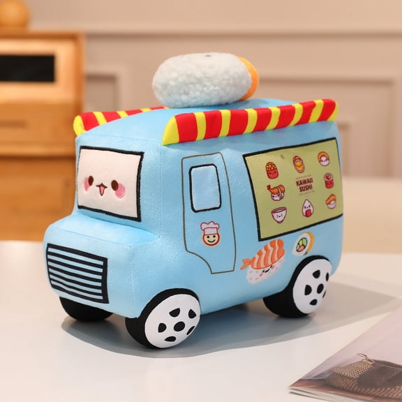 Plush Stuffed Toy car, car Model Decoration Pillows, Cushions, Cute Cartoon car Model Stuffed Plush Toys for as Gifts (11in,Blue)