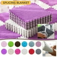 thumbnail image 1 of Plush Suede Floor Mat Puzzle Tiles – Soft, Non-Slip, 1cm Thick Foam Carpet for Bedroom, Living Room, and Play Areas, 1 of 2
