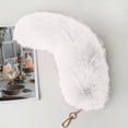 thumbnail image 1 of Plush Tail Keychain Role Play Toy Costume Accessory Furry Animal Cosplay Bag Charm Purse Pendant Gift for Girls, 12 inch White, 1 of 5