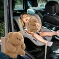 thumbnail image 1 of ​​Plush Teddy Bear Car Organizer, 2-in-1 Auto Trash Can & Tissue Box Holder with Removable Bag, Cute Backseat Storage for Cars​​(Brown), 1 of 6