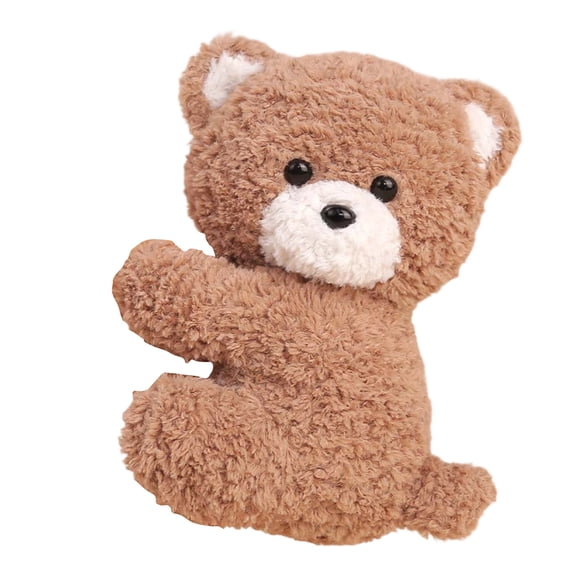 Plush Teddy Bear Figurine, 4.3 in, Curly Fuzzy, Stuffed Bear, All Ages Shower decorations, Shelf Accent, Elephant All Ages Shower decorations, Warm Tan, 1 Pc