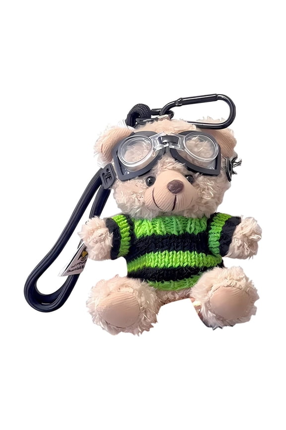 Plush Teddy Bear Keychain – Cute Mini Plus Doll Bag Charm, Clip-On Accessory for Backpacks, Purses & Keys