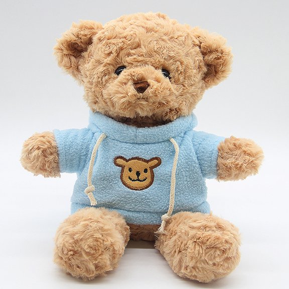 Plush Teddy Bear Stuffed Animal with Removable Knit Sweater, Soft PP Cotton Filled Bear Toy, 30‑50cm Multiple Sizes, Home Decor Gift for Birthday Holiday