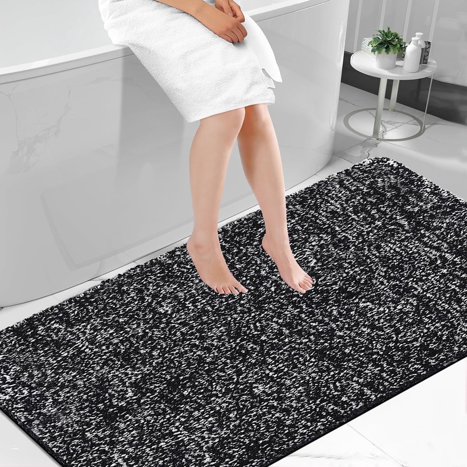 Astarin Plush Thick Bathroom Rugs, Super Elastic Soft Fluffy Luxury ...