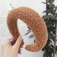 thumbnail image 1 of Plush Thick Wide Faux Fur Headband for Women and Girls in Solid Colors, 1 of 25