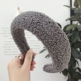 thumbnail image 1 of Plush Thick Wide Faux Fur Headband for Women and Girls in Solid Colors, 1 of 25