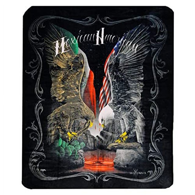 Plush Throw Blanket Mexican Queen Bed 79"x 95" Faux Fur Blanket