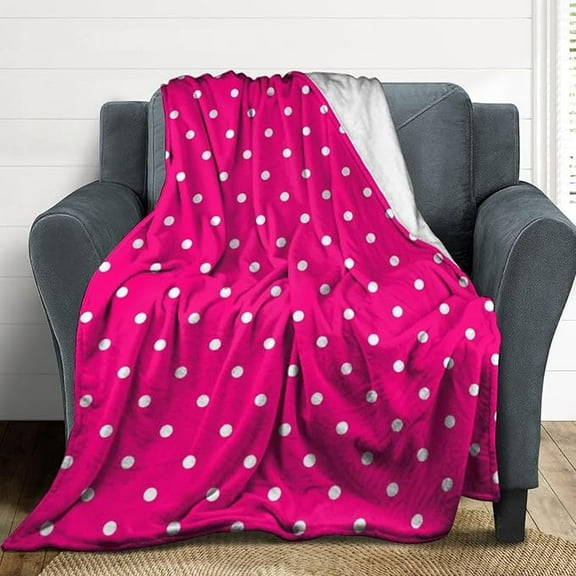 Plush Throw Blanket Pink Soft Cozy Blanket Flannel Blankets All-Season For Sofa Couch Bed 30" x 40"