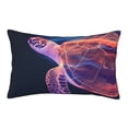 thumbnail image 1 of Plush Throw Pillow Covers, Abstract Line Turtle Pillow Cases with Invisible Zipper, Breathable Microfiber Pillow Cases Standard Size for Sleeping Bedroom Sofa Living Room 20x30, 1 of 5